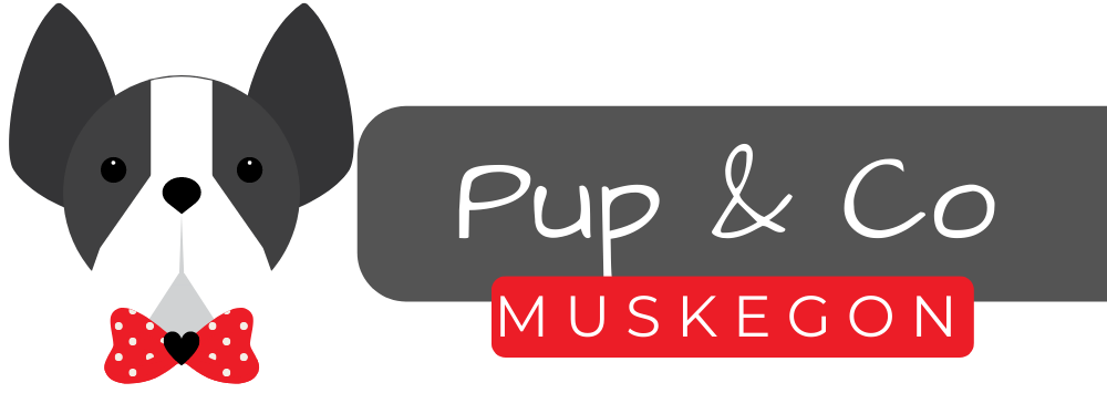 Pup & Co horizontal logo with dog